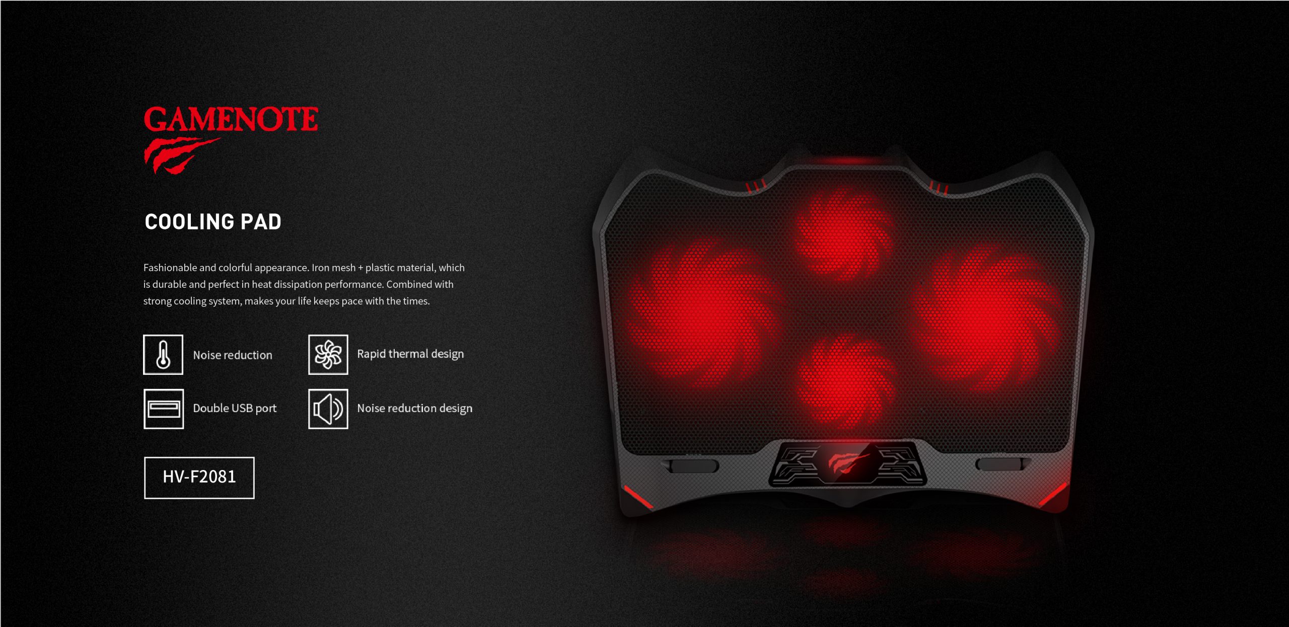 HV-F2081 Gaming Cooling Pad