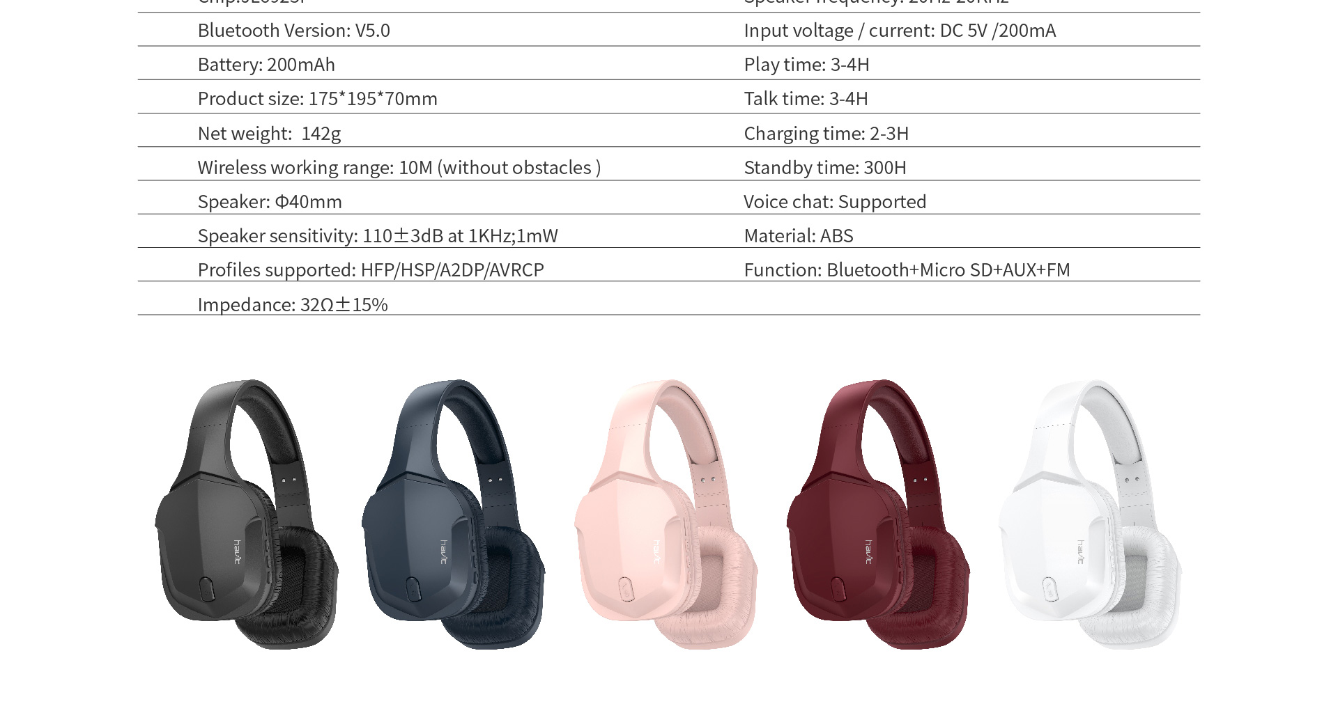 H610BT Headwear headset